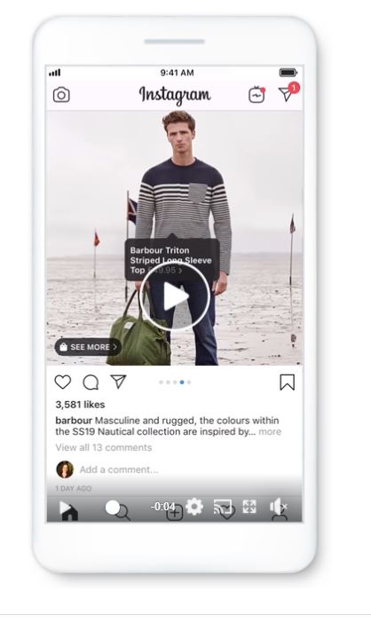 Shoppable content instagram Barbour