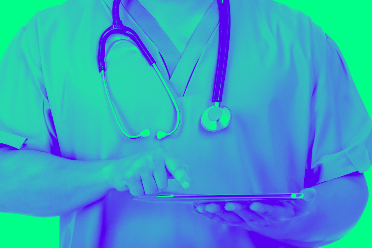 Doctor holding a tablet